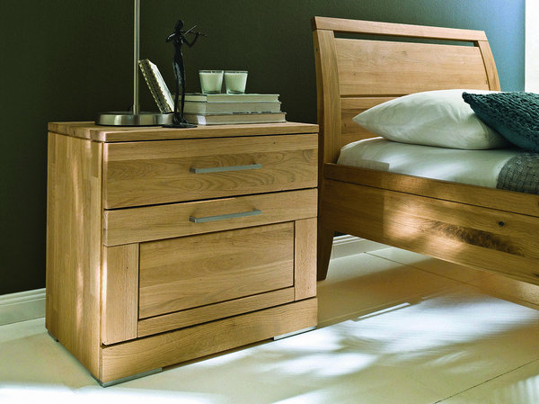 Wimmer Casera Schlafen Nachttisch in verschiedenen hochwertigen Holzarten wählbar