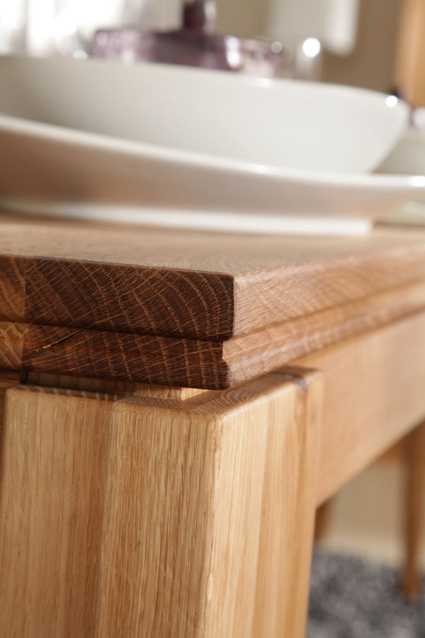 Wimmer Aruna 4-Fuss-Esstisch eingerücktes Untergestell ideal für Eckbänke, verschiedene Holzarten