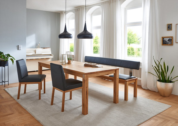 Wimmer 4-Fuß-Esstisch Serie Holztisch nach Mass, Celino verschiedene hochwertige Holzarten & Größen