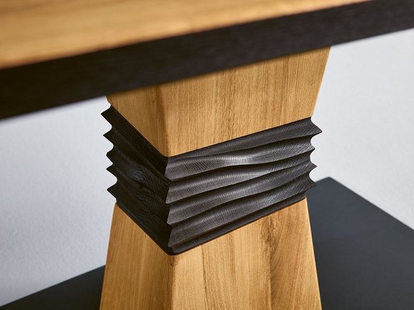 Wimmer Säulenesstisch Zweigl Z35 verschiedene Holzarten und Größen mit Wendeplatte