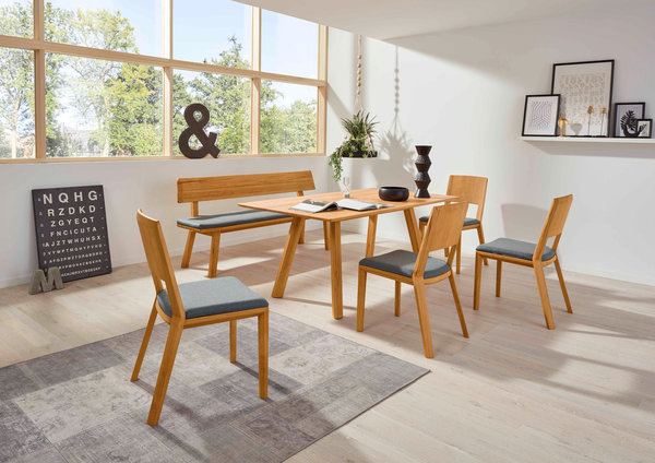 Wimmer 4-Fuß-Esstisch Serie Holztisch nach Mass, Fero verschiedene hochwertige Holzarten & Größen
